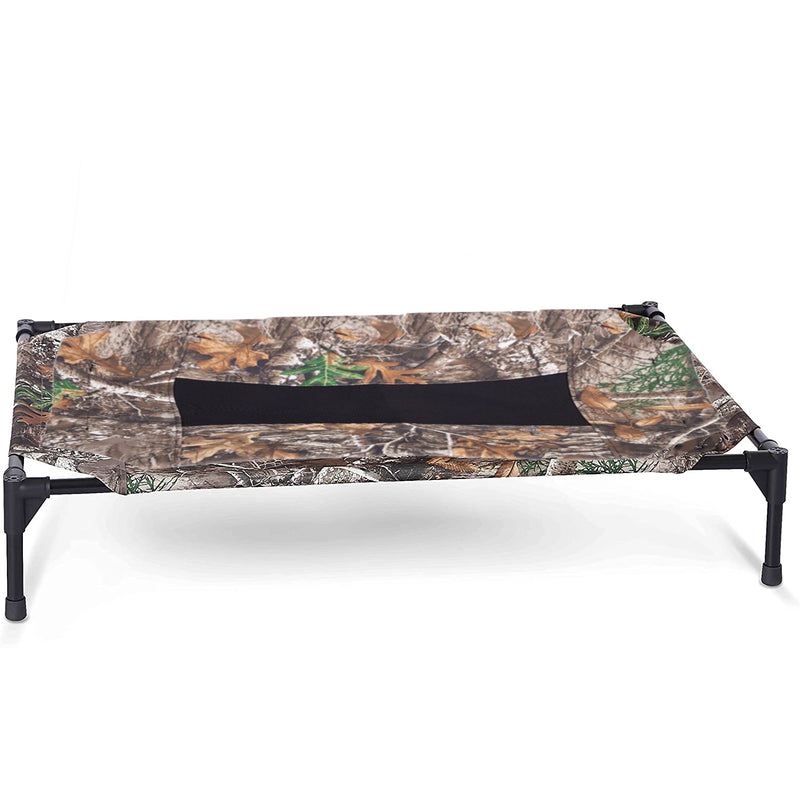K&H Pet Products Realtree Edge Mesh Elevated Cot Pet Bed, Camo and Black, Large