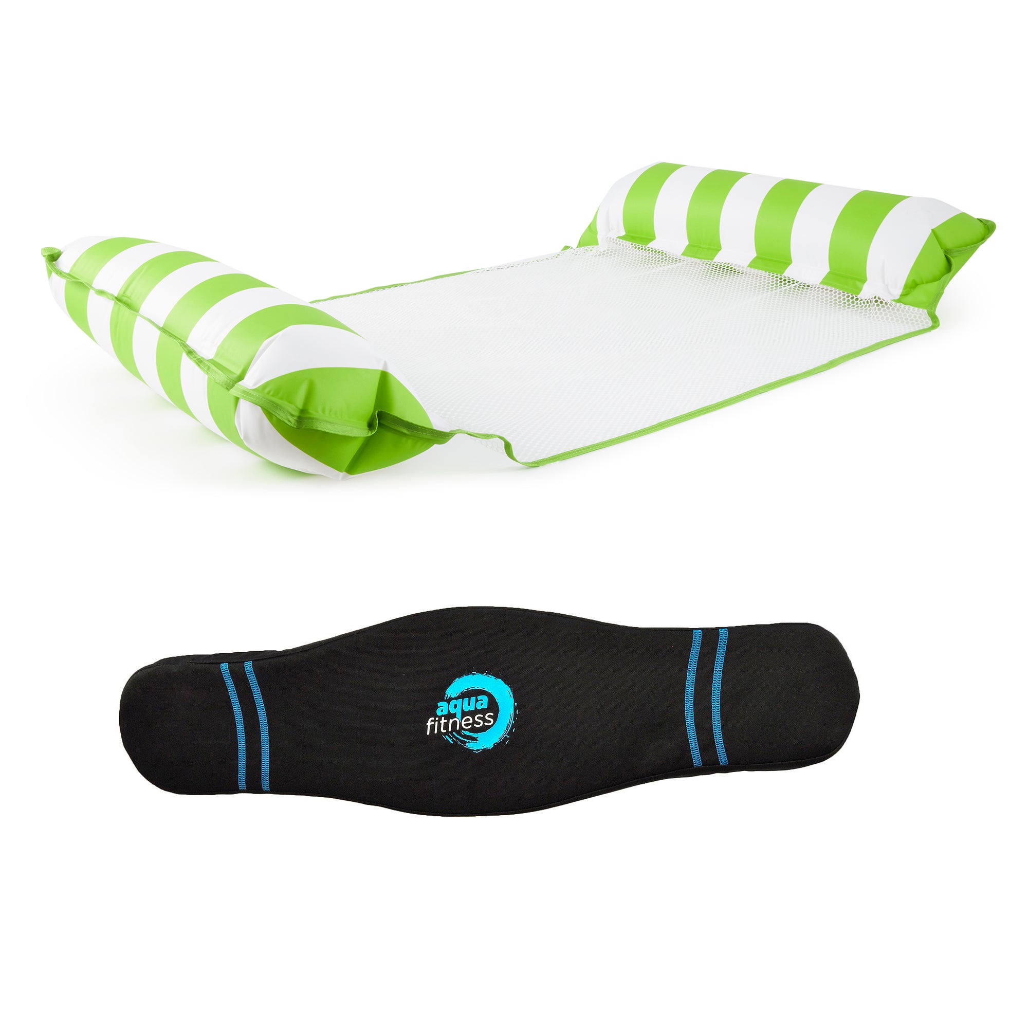 Aqua Fitness Deluxe Fitness Training Flotation Belt Bundle w/ 4-in-1 Pool Lounge - VMInnovations