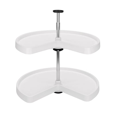 Rev-A-Shelf 3472-24-11-52 24-Inch White Polymer Kidney 2-Shelf Lazy Susan Set (For Parts)