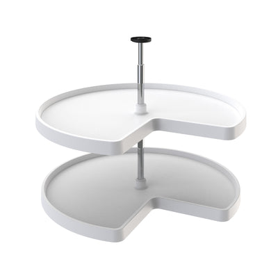 Rev-A-Shelf 3472-32-11-52 32" White Polymer Kidney 2-Shelf Lazy Susan Set (Used)