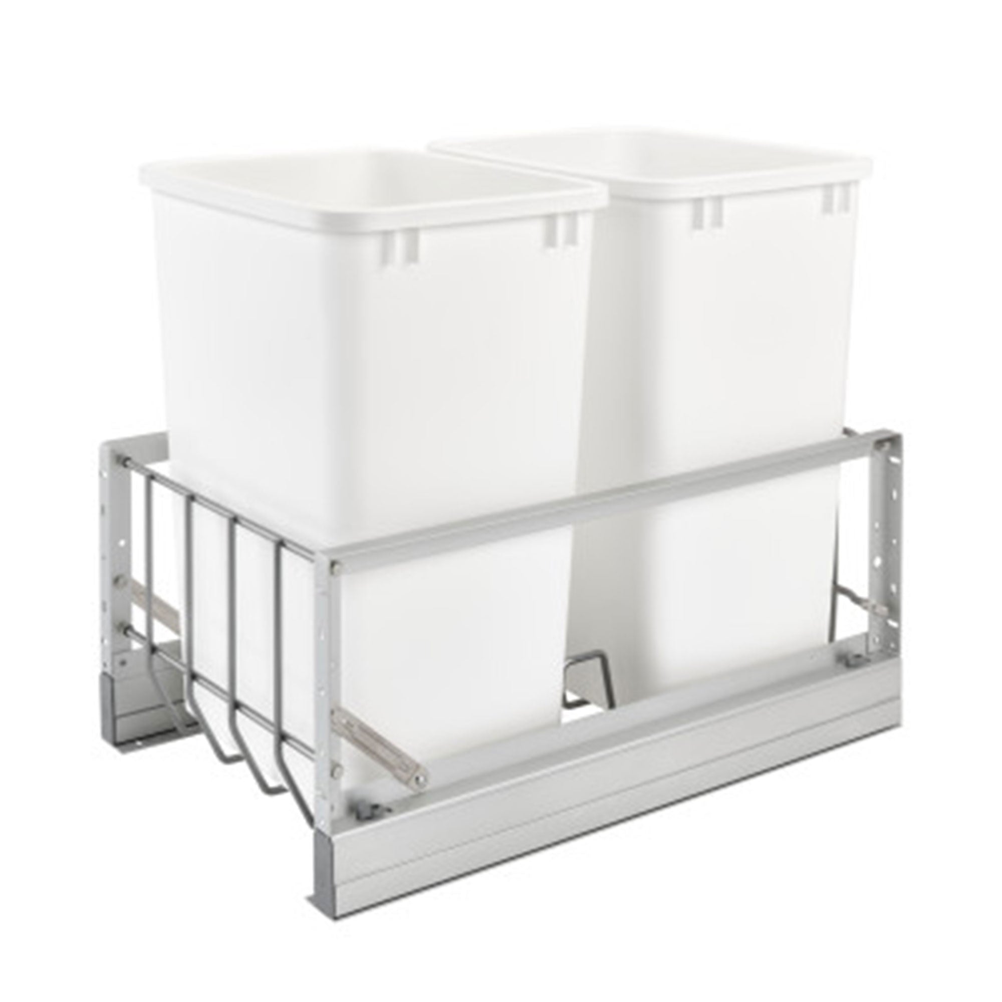 Rev-A-Shelf Double 35 Quart Base Cabinet Pull Out Waste Containers (Used)