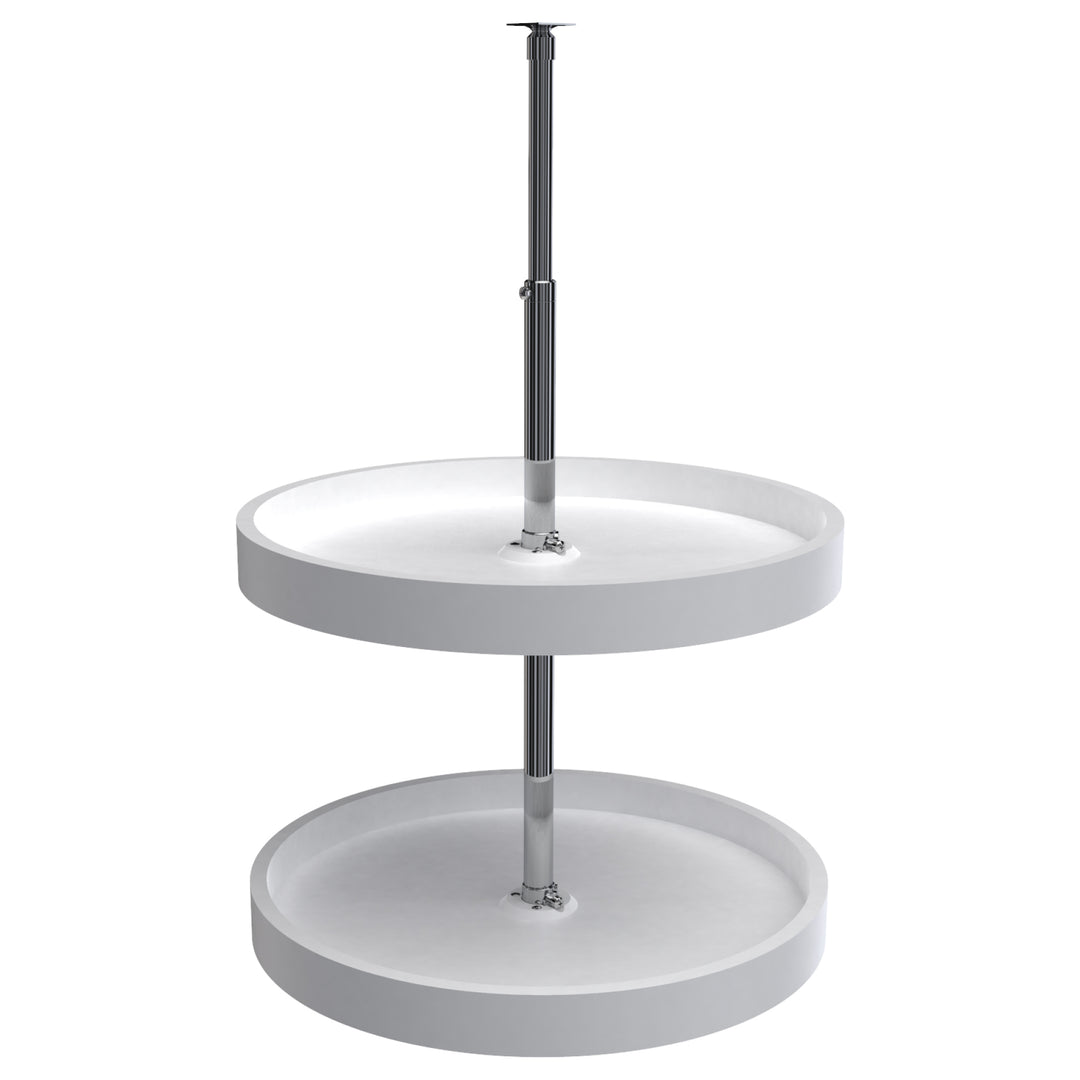 Rev-A-Shelf 20'' Lazy Susan Full-Circle Polymer 2-Shelf, White, 6012-20-11-52