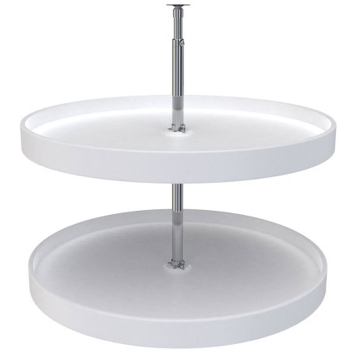 Rev-A-Shelf 28'' Lazy Susan Full-Circle Polymer 2-Shelf, White, 6012-28-11-52