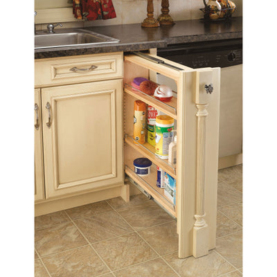 Rev-A-Shelf 6-Inch Wood Base Pullout Between Cabinet Kitchen Storage (Used)