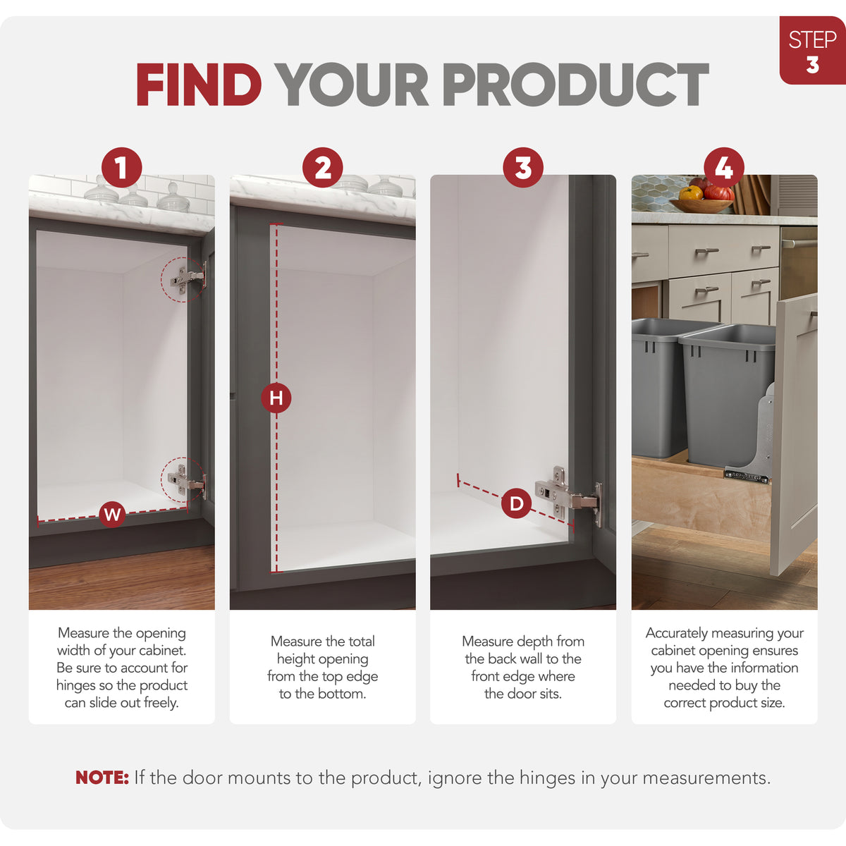 Rev-A-Shelf Double 35 Quart Base Cabinet Pull Out Waste Containers (Open Box) - VMInnovations