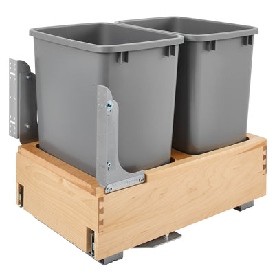 Rev-A-Shelf 4WCBM-18DM-2 Double 35-Quart Bottom Mount Pullout Waste Container (For Parts)