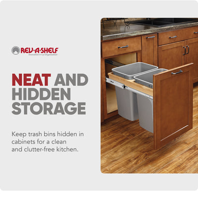 Rev-A-Shelf Double 35 Quart Top Mount Pullout Waste Container (For Parts)