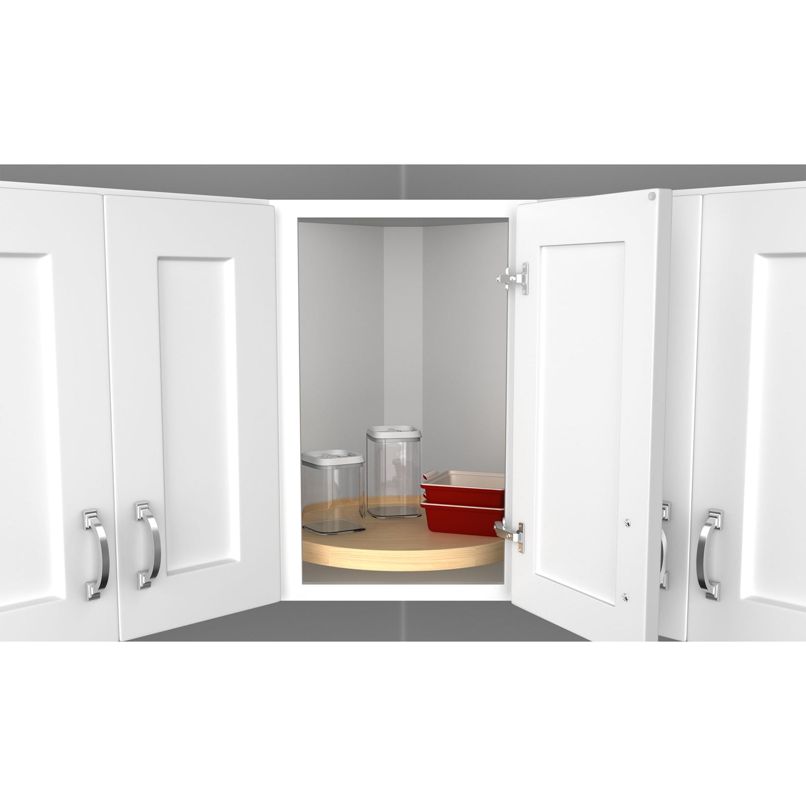 Rev-A-Shelf 18" Lazy Susan Wooden Circle 1-Shelf w/ Swivel Bearings, 4WLS001-18B52 - VMInnovations