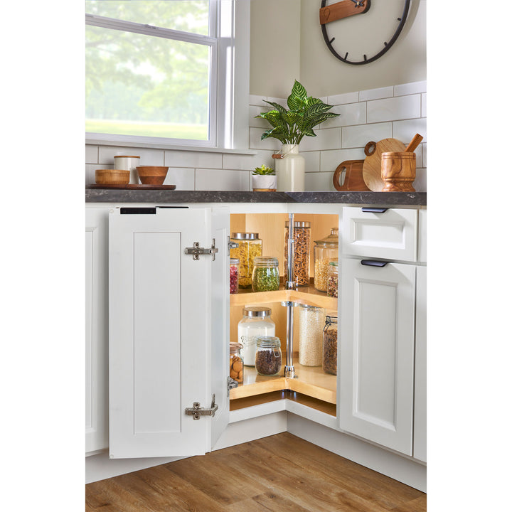 Rev-A-Shelf 28" Lazy Susan Kidney-Shaped 2-Shelf Kitchen Cabinet, 4WLS472-28-52