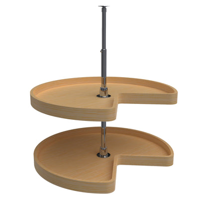 Rev-A-Shelf 4WLS472-28-52 28 Inch Wood Cabinet 2-Shelf Kidney Lazy Susan (Used)