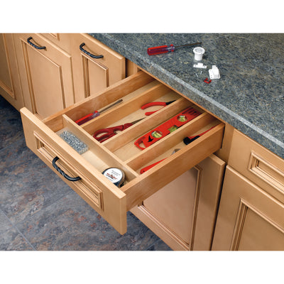 Rev-A-Shelf 4WUT-3SH 24-Inch Shallow Wood Drawer Utility Tray Insert (Open Box)