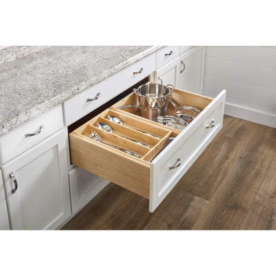 Rev-A-Shelf 4WUT-3SH 24-Inch Shallow Wood Drawer Utility Tray Insert (Open Box)