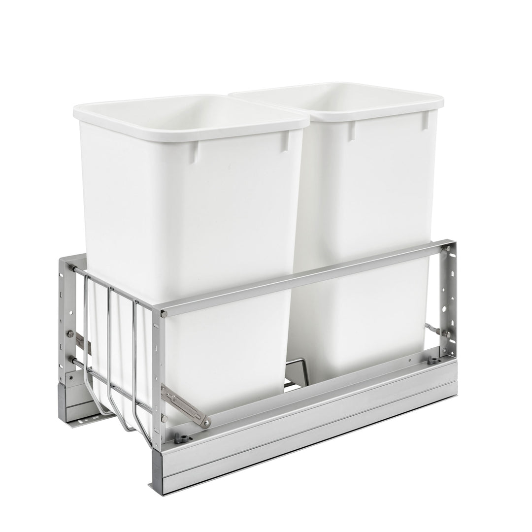 Rev-A-Shelf Double Pullout 27 qt. Kitchen Trash Can w/ Soft-Close, 5349-1527DM-2