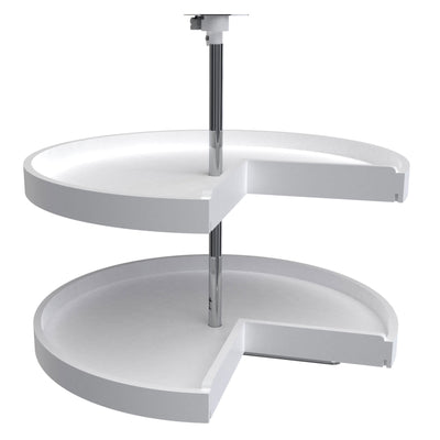 Rev-A-Shelf 6942-28-11-52 28 Inch Pie Cut 2-Shelf Lazy Susan, White (Open Box)