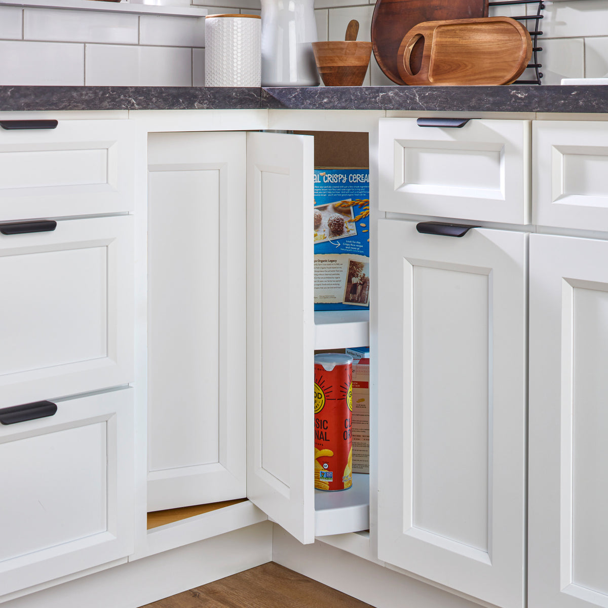 Rev-A-Shelf 6942-28-11-52 28 Inch Pie Cut 2-Shelf Lazy Susan, White (Open Box)
