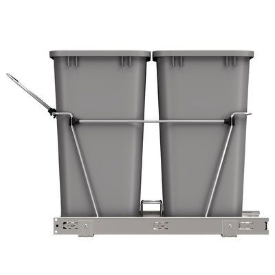 Rev-A-Shelf RV-18KD-17C S Double 35 Qt Pull-Out Waste Bins (Open Box) (2 Pack)