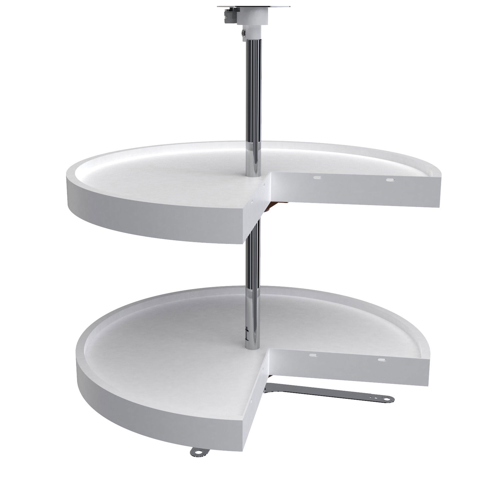 Rev-A-Shelf 24'' Lazy Susan Pie-Cut Polymer 2-Shelf, White, 6942-24-11-52 - VMInnovations