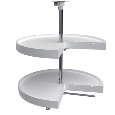 Rev-A-Shelf 24'' Lazy Susan Pie-Cut Polymer 2-Shelf, White, 6942-24-11-52 - VMInnovations