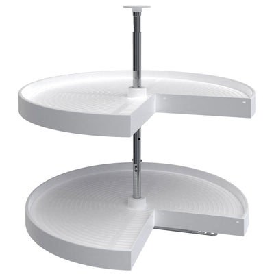 Rev-A-Shelf 28 Inch White Polymer Pie Cut 2 Shelf Lazy Susan (Used)