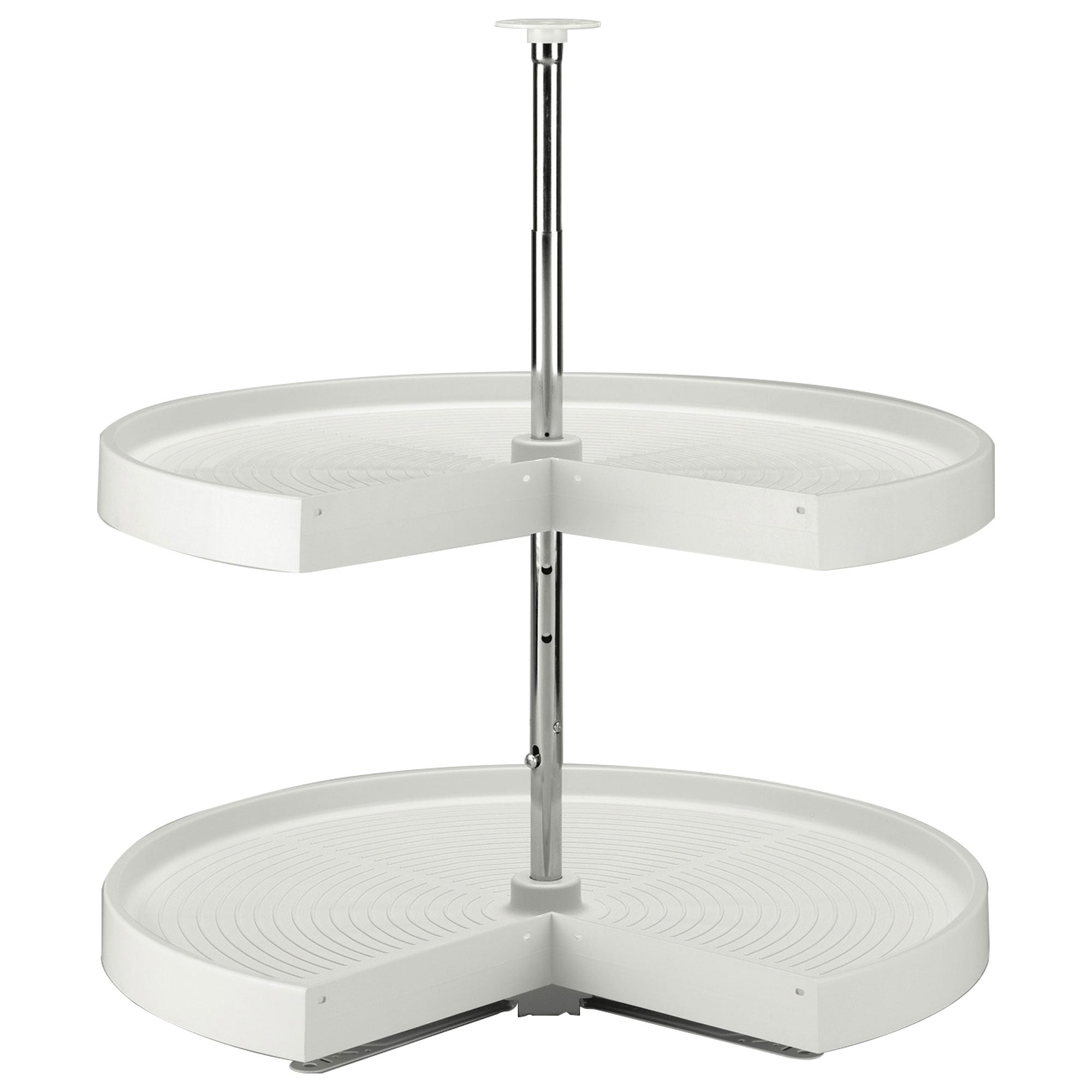 Rev-A-Shelf 28 Inch White Polymer Pie Cut 2 Shelf Lazy Susan (Used)