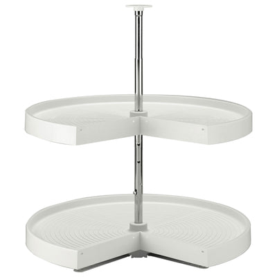 Rev-A-Shelf 28 Inch White Polymer Pie Cut 2 Shelf Lazy Susan (Used)
