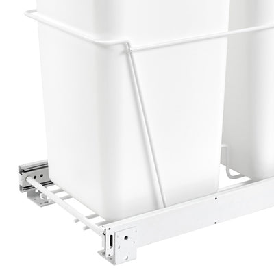 Rev-A-Shelf S Double 27-Quart Pull-Out Kitchen Waste Containers, White (Used)