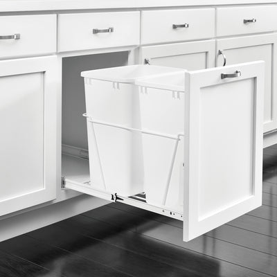 Rev-A-Shelf RV-15PB-2 S Double 27-Qt Cabinet Pullout Waste Container (Open Box)