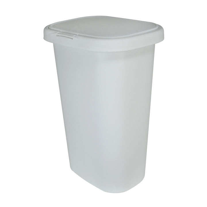 Rubbermaid 13 Gallon Rectangular Spring-Top Lid Trash Can, White (Open Box) - VMInnovations
