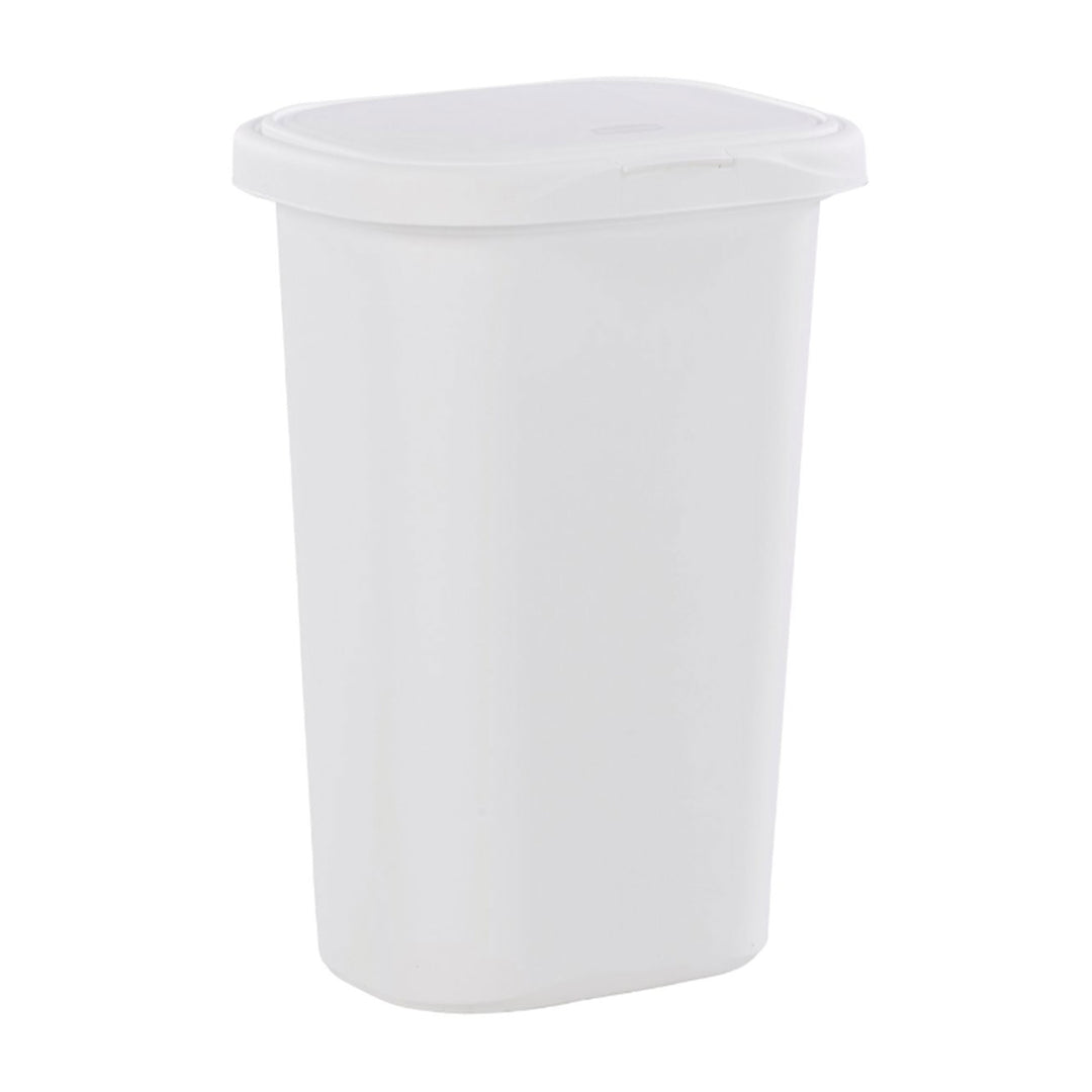 Rubbermaid 13.25 Gallon Spring-Top Lid Wastebasket Trash Can, White (Used) - VMInnovations