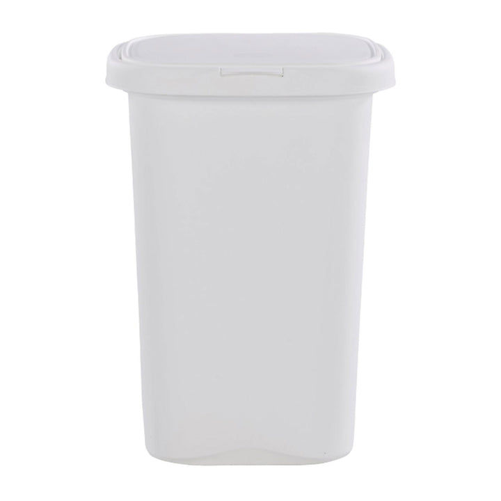 Rubbermaid 13.25 Gallon Spring-Top Lid Wastebasket Trash Can, White (Used) - VMInnovations
