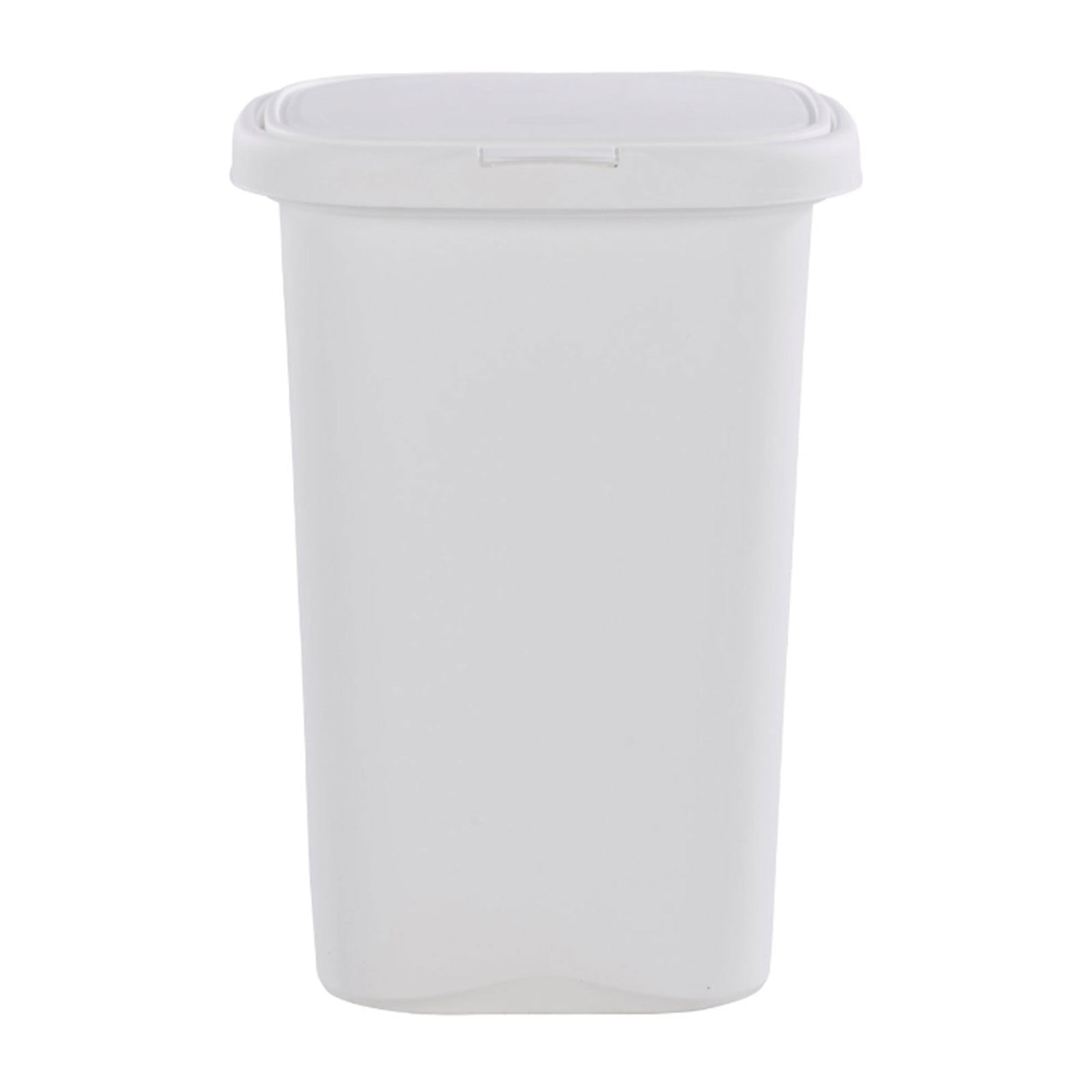 Rubbermaid 13.25 Gallon Rectangular Spring-Top Lid Trash Can, White (Open Box) - VMInnovations