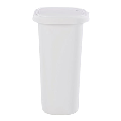 Rubbermaid 13.25 Gallon Rectangular Spring-Top Lid Wastebasket, White (6-Pack)