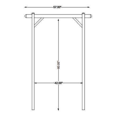 Dura-Trel Outdoor Gardening PVC Vinyl 57 x 85 x 22 inches Elmwood Arbor (Used)