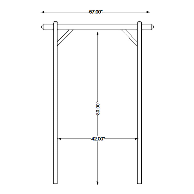 Dura-Trel Outdoor Gardening PVC Vinyl 57 x 85 x 22 inches Elmwood Arbor (Used)