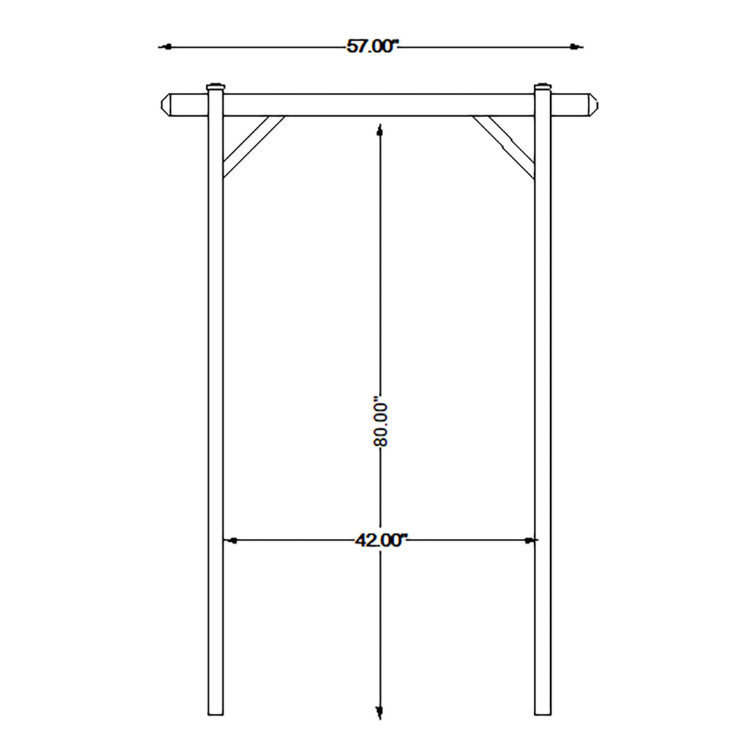 Dura-Trel Arbor 57"x85" PVC Outdoor Garden Arch Lattice Trellis,White(For Parts)