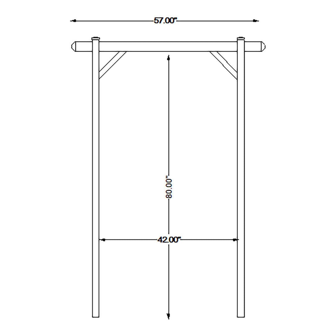 Dura-Trel Outdoor Gardening PVC Vinyl 57 x 85 x 22 inches Elmwood Arbor (Used)