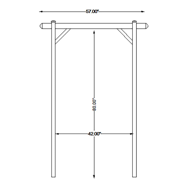 Dura-Trel Elmwood Arbor 57" x 85" PVC Garden Arch Lattice Trellis (Open Box) - VMInnovations