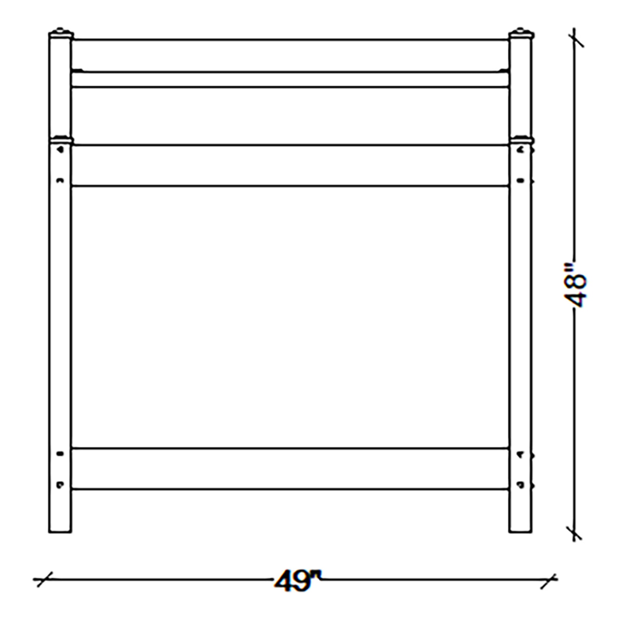 Dura-Trel Outdoor Table Potting Bench for Gardening Supplies, White (For Parts) - VMInnovations