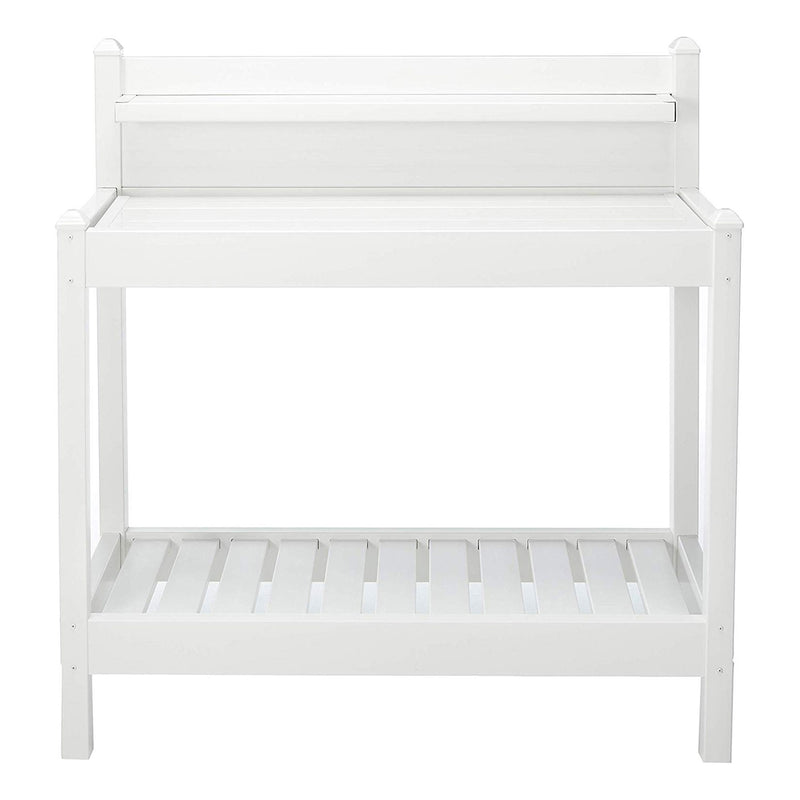 Dura-Trel Greenfield Outdoor Potting Bench for Gardening, White (Open Box)