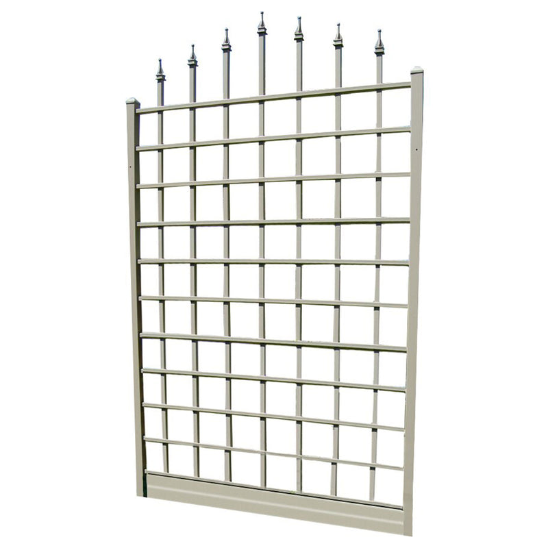 Dura-Trel 57 x 96 Inch PVC Vinyl Outdoor Garden Patio Trellis, White (For Parts)