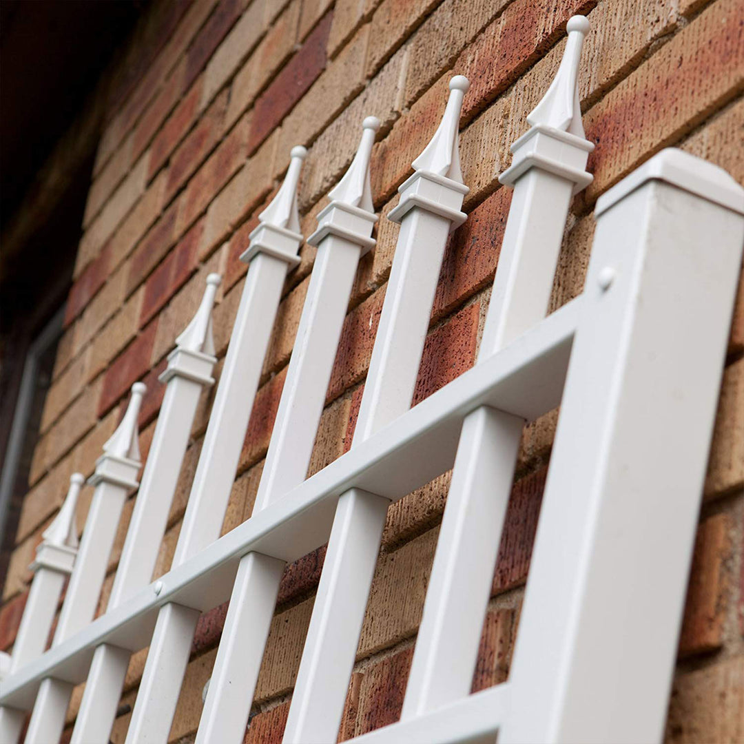 Dura-Trel Winchester 57 x 96 Inch PVC Outdoor Garden Trellis, White (Open Box) - VMInnovations