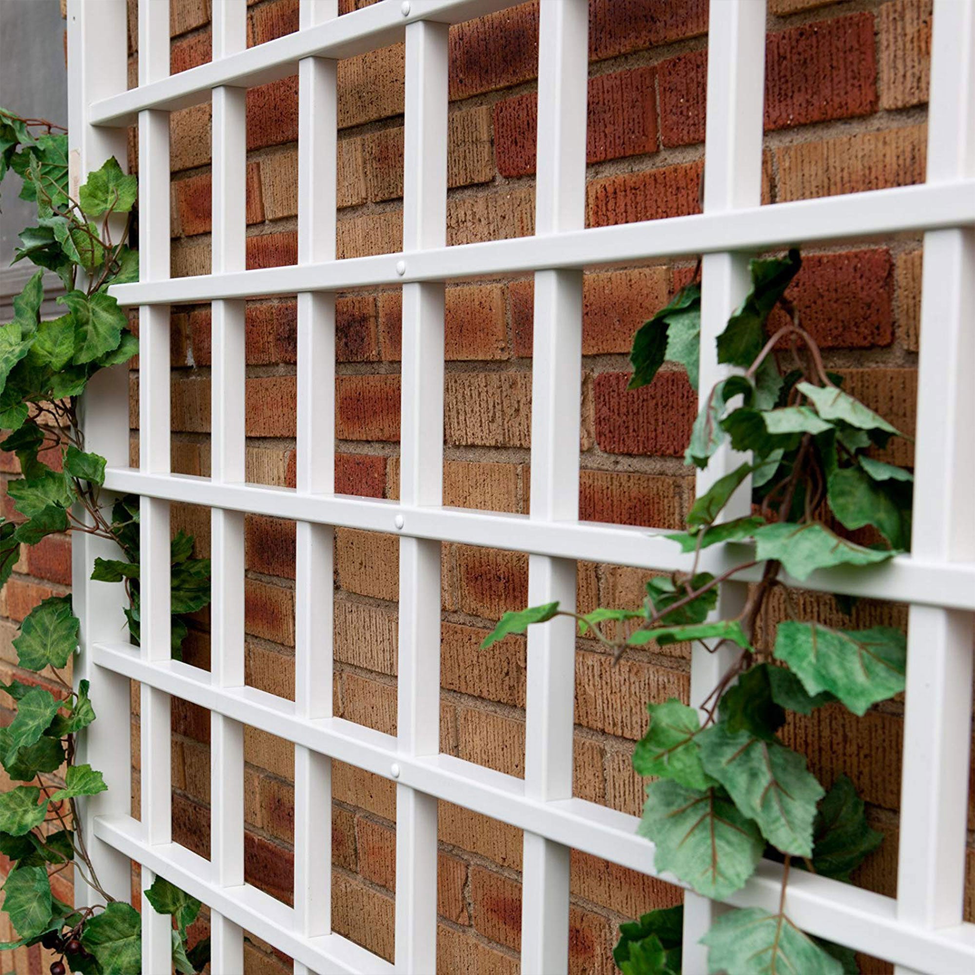 Dura-Trel 57 x 96 Inch PVC Vinyl Outdoor Garden Patio Trellis, White (For Parts) - VMInnovations