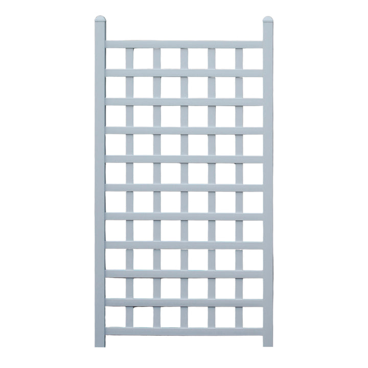 Dura-Trel Country Garden 35 x 66 Inch Vinyl Outdoor Garden Patio Trellis, White - VMInnovations