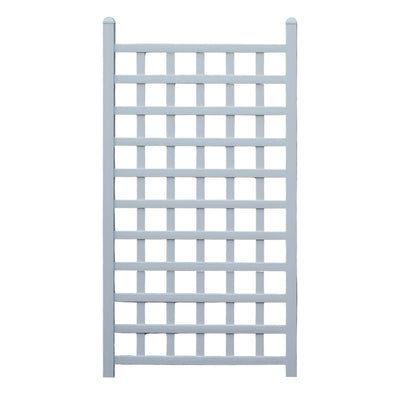 Dura-Trel Country Garden 35 x 66" Vinyl Outdoor Patio Trellis, White (Used) - VMInnovations