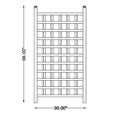 Dura-Trel 35 x 66 Inch Vinyl Outdoor Garden Patio Trellis, White(Open Box)