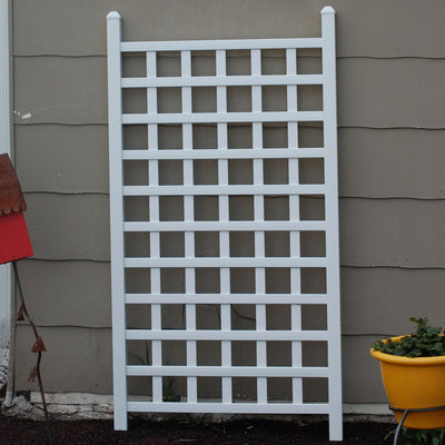 Dura-Trel 35 x 66 Inch Vinyl Outdoor Garden Patio Trellis, White(Open Box)