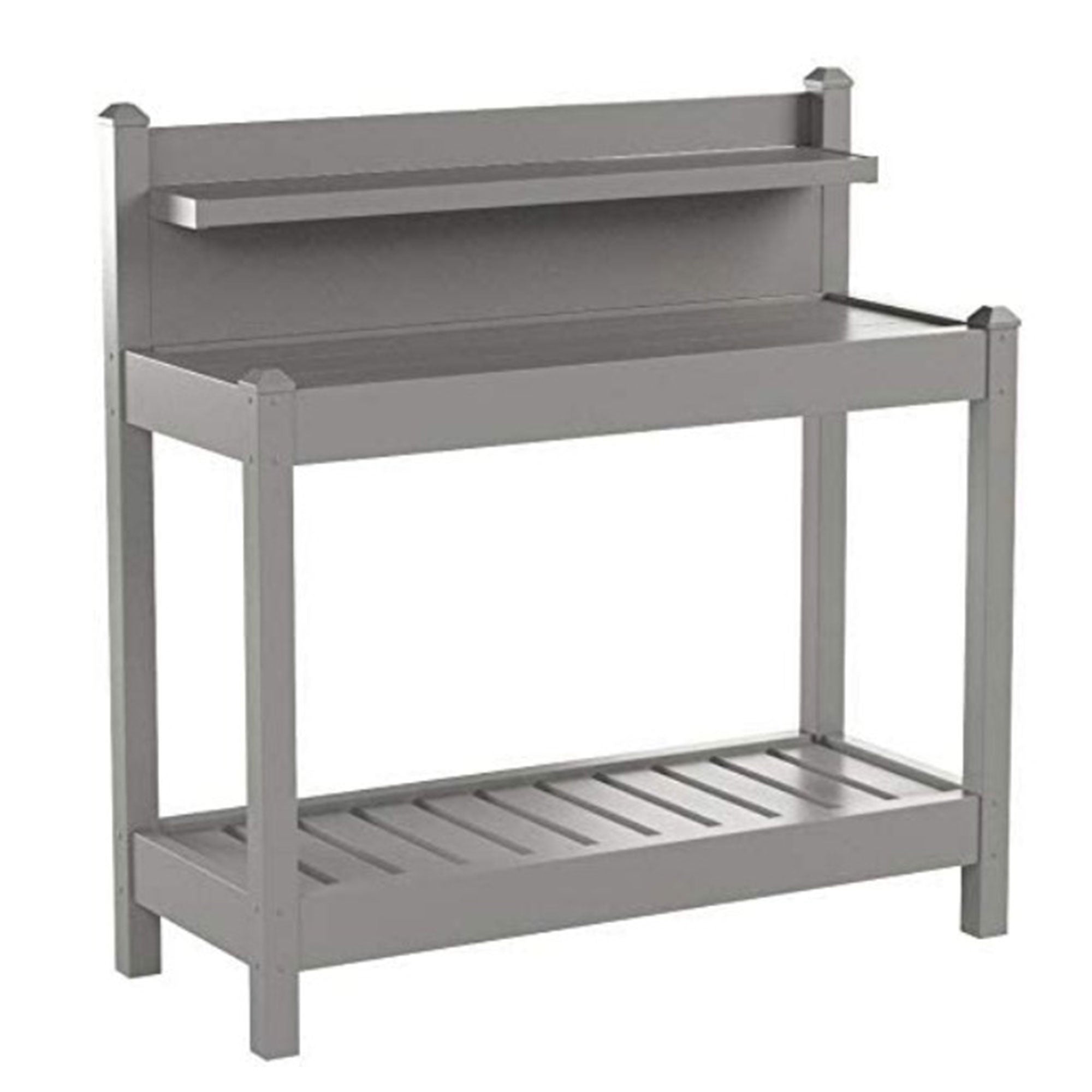 Outdoor Gardening Heavy Duty PVC Vinyl Greenfield Potting Bench, Mocha (Used) - VMInnovations