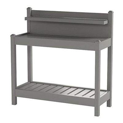 Outdoor Gardening Heavy Duty PVC Vinyl Greenfield Potting Bench, Mocha (Used) - VMInnovations