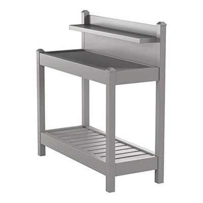 Outdoor Gardening Heavy Duty PVC Vinyl Greenfield Potting Bench, Mocha (Used) - VMInnovations