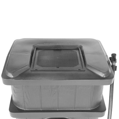 FCMP Outdoor WG4000-GRY Home Wood Grain Rain Water Catcher Barrel, Gray (Used)